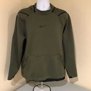 Nike Pro DRI-FIT Men's Olive Green Pullover Sweatshirt Size XL